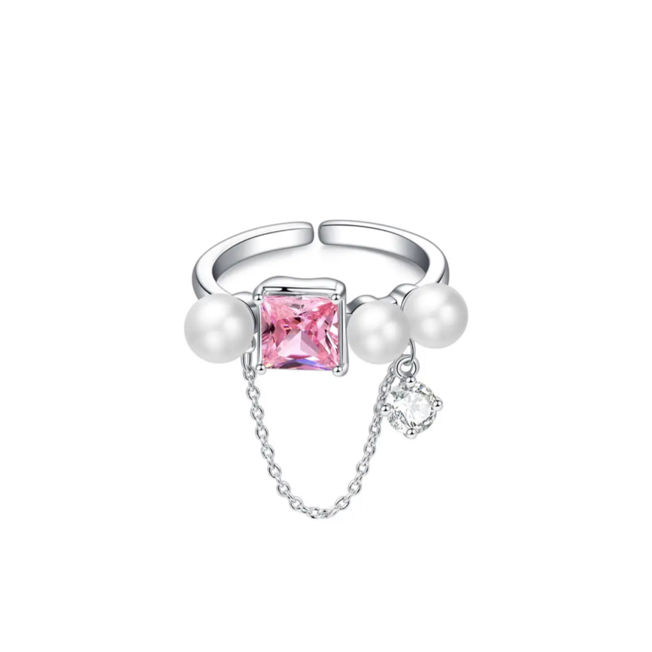 Cute Pink Pearl Ring