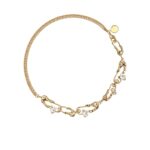 Dazzling Gold Clasp Necklace