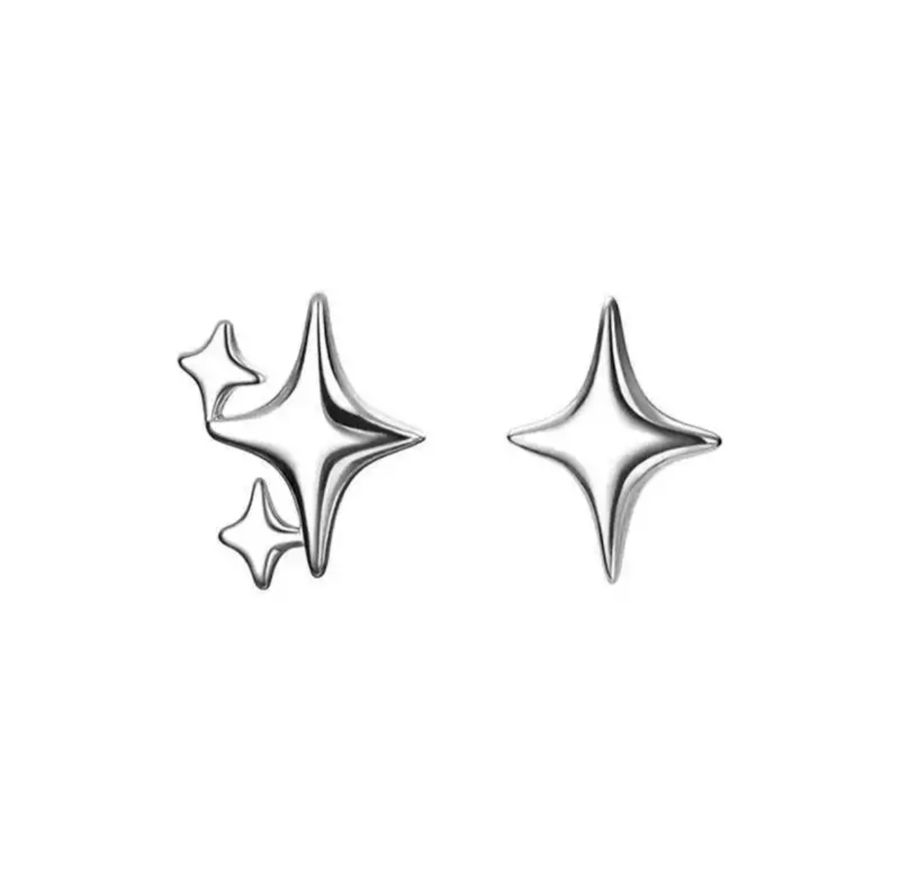 Silver Stars Earrings