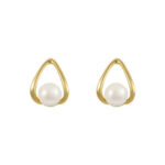 Gold Pearl Earrings