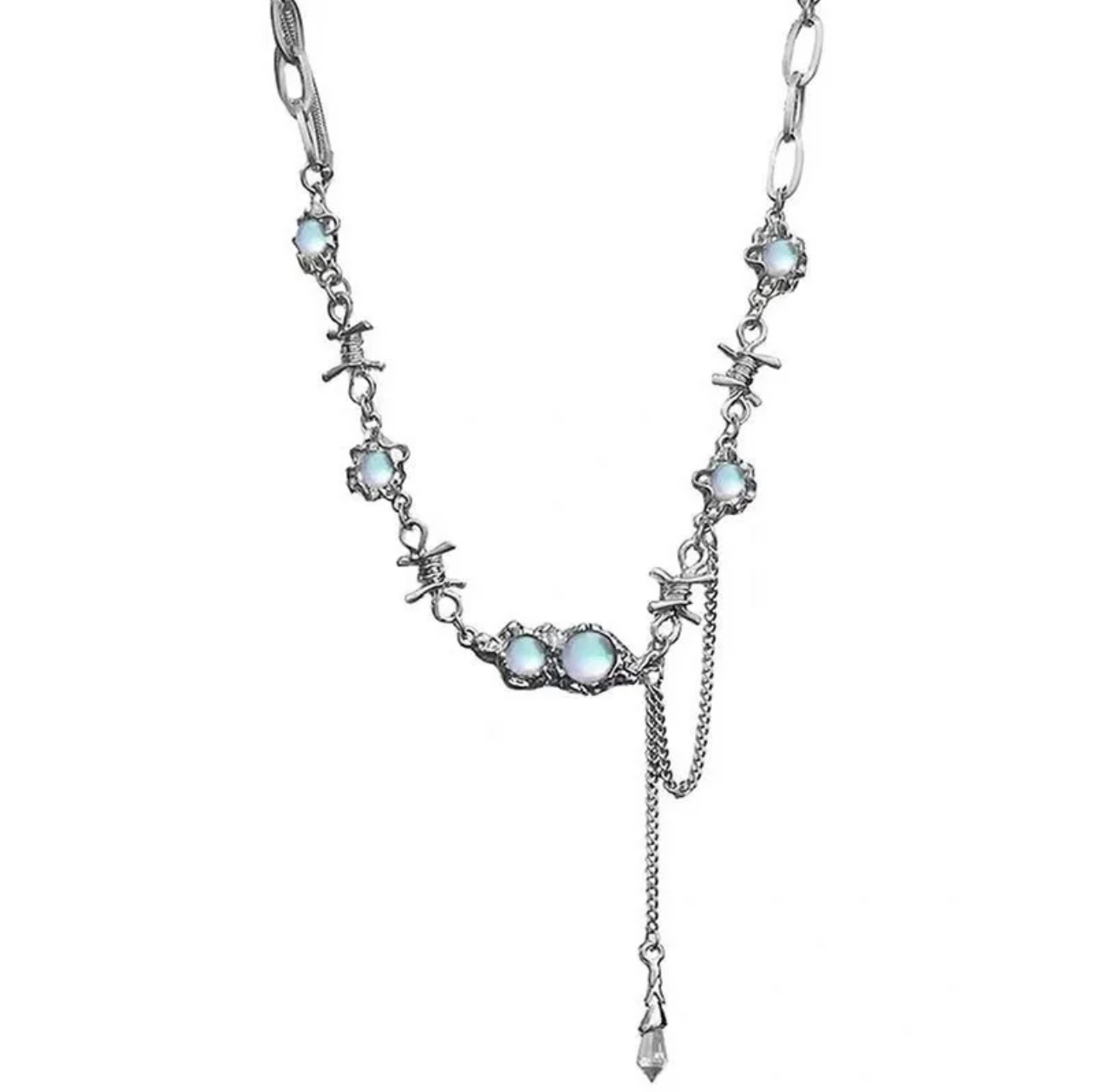 Twist Spike Opal Necklace