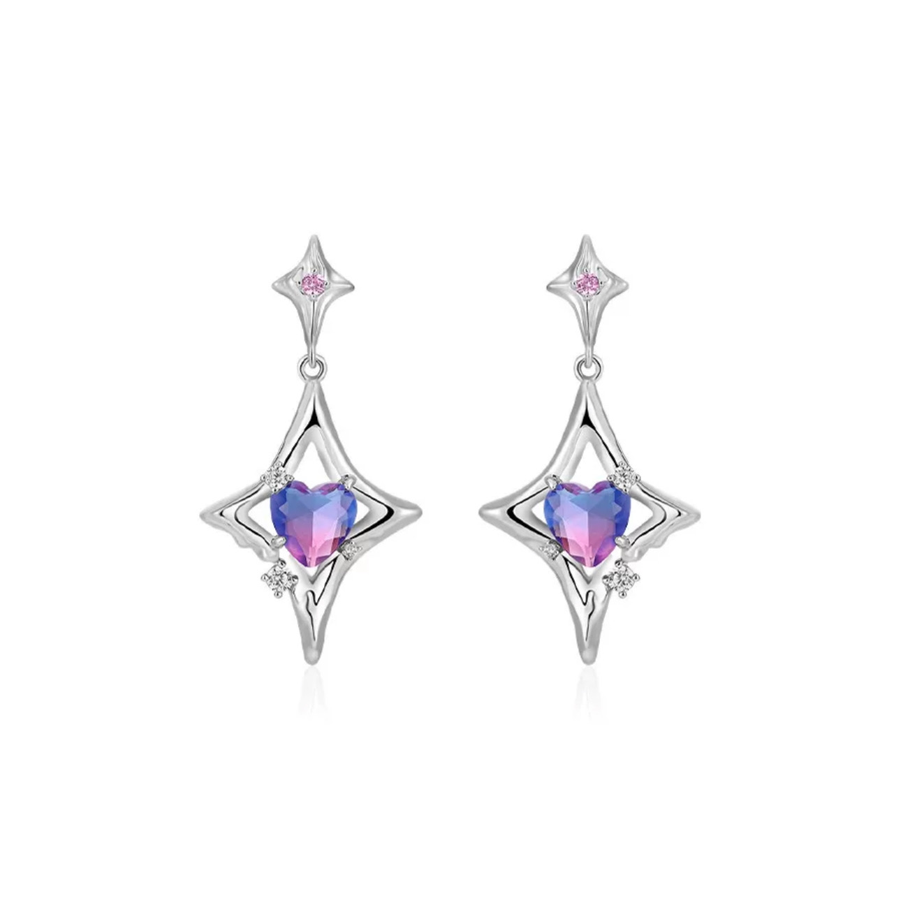 Star Heart Dainty Earrings