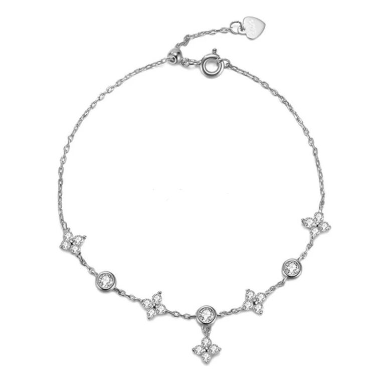 Four Leaf Silver Bracelet