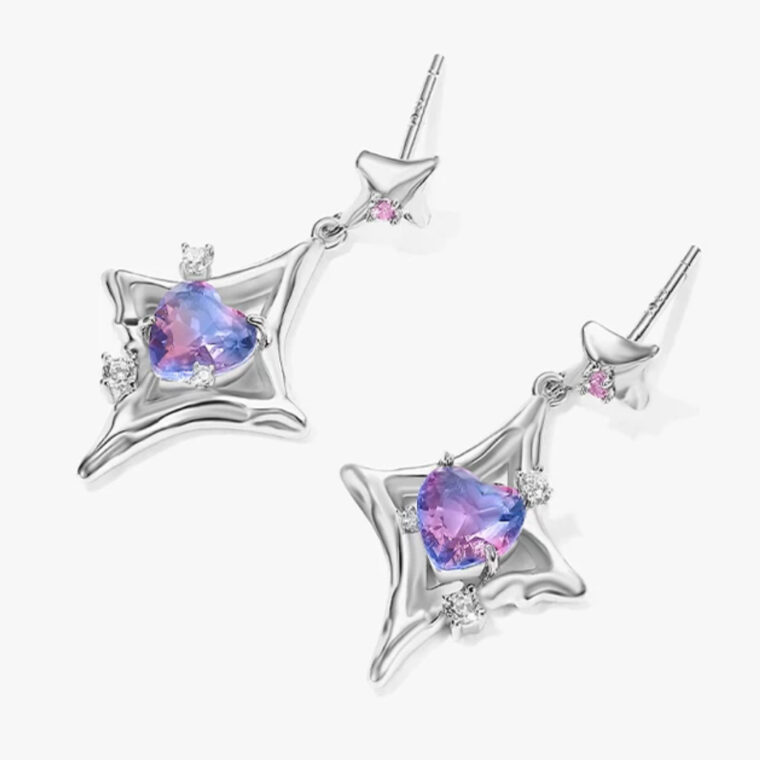 Star Heart Dainty Earrings