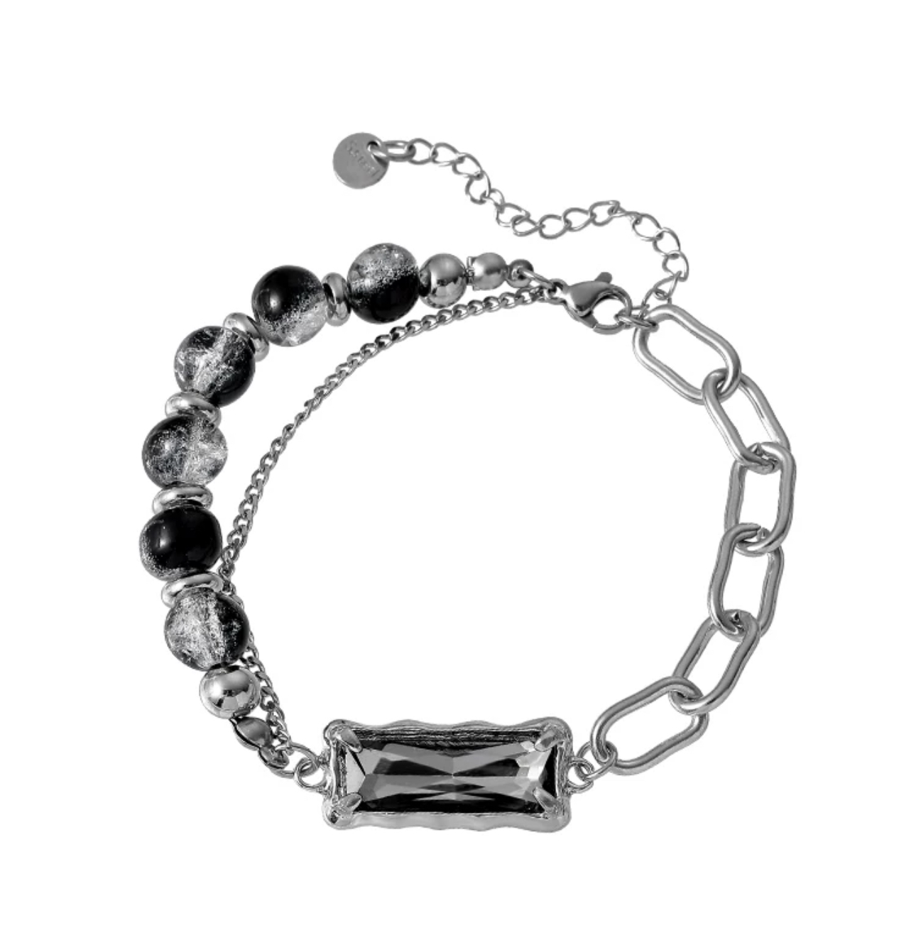 Black Ice-cracked Sapphire Bracelet